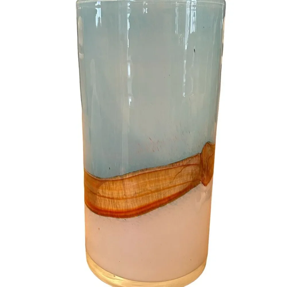 Cyan Design Medium Turquoise Cream & Brown Vase
